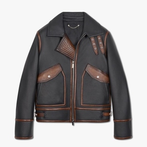 Chaqueta de Cuero Genuino Personalizada, Estilo Motero Clásico, Chaqueta Retro Informal para Hombre/Mujer, Ropa de Marca de Moda - Product Image 5