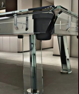 โต๊ะสนุกเกอร์สีเทาสุดหรูทันสมัยระดับไฮเอนด์ พร้อมแผ่นหินชนวนหนาพิเศษแบบสั่งทำ โต๊ะสำหรับห้องนั่งเล่นพร้อมกระจก เฟอร์นิเจอร์สำหรับบ้าน - Product Image 1