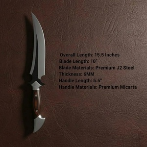 Cuchillo Bowie de alta resistencia con hoja de acero J2 y mango de micarta, cuchillo de supervivencia para exteriores, regalo para coleccionistas, cuchillo de camping, proveedor mayorista - Product Image 5