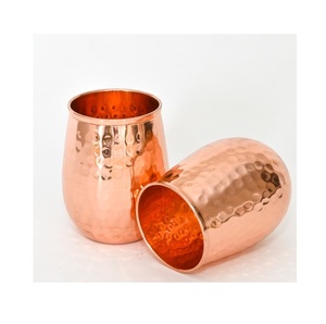 Artisan Copper Water Glass Drinking Tumbler Ayurvedic Wellness Vessel Stylish Dining Kitchen Durable Metal <b>Drinkware</b> - Product Image 2