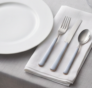Modest Light Blue Handle Cutlery Set <b>Flatware</b> With Silver Finished Utensils For Dining Kitchen Tableware Wedding And Daily Use - Product Image 1