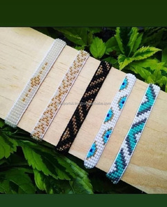 2025 Unisex Summer Luxury Charm Boho Beaded Embroidery Handmade Multicolor Bracelet <b>Bangles</b> Gifts for <b>Men</b> Women From India - Product Image 6