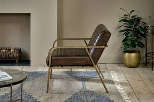 Fauteuil en cuir côtelé Mirai, sièges modernes haut de gamme, revêtement durable, vente en gros, exportation d'Inde - Product Image 2