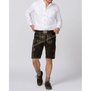 Último Modelo 2026: Lederhosen Bávaros de Cuero de Vaca para Hombre, Traje Tradicional de Oktoberfest con Técnica de Bordado en Cuero - Product Image 2