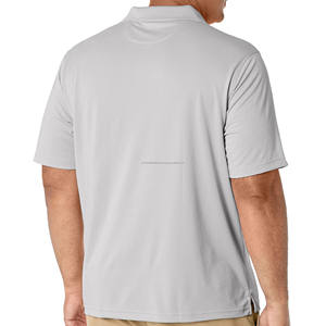 Polos personnalisés pour hommes à manches courtes avec broderie sur le col, en coton, impression de votre propre design, uniforme de travail d'entreprise - Product Image 3