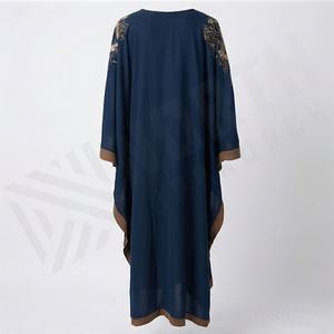 Abaya brodée sur mesure pour femmes, tissu de haute qualité de Dubaï, robe pour l'Aïd et le Ramadan avec manches longues, nouvelle collection. - Product Image 2