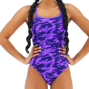 Maillot de bain une pièce pour femme, léger, qualité supérieure, impression par transfert thermique, logo personnalisé sur le devant, vente en gros - Product Image 1