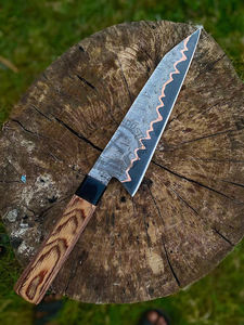 New Arrival Custom Handmade Copper Damascus Chef <b>Knife</b> Razor <b>Sharp</b> Blade Luxury Chef <b>Knife</b> for <b>Kitchen</b> Outdoor Gift Collection - Product Image 6