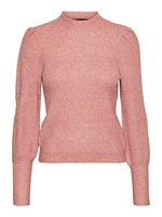 Pull en maille côtelée à col roulé pour femme, manches chauve-souris, ajusté, couleur rose vif, automne