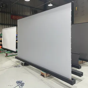 Electric Lift Tab Tension Motorized Projector Screen Ambient Light 8K Smart Voice Control ALR Floor Rising Projector Screen