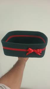 Cesta de Tela Ecológica Hecha a Mano con Lazo Rojo para Decoración del Hogar - Product Image 1