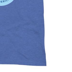 T-shirt unisexe bleu chiné à motif, col rond, en coton doux, manches courtes, décontracté, mode quotidienne, streetwear - Product Image 6
