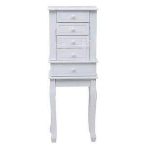 ตู้เก็บเครื่องประดับแบบตั้งพื้น 5 ลิ้นชัก พร้อมกระจก 14 ตะขอแขวนสร้อยคอ และช่องเก็บแหวนแบบถอดได้ ตู้เก็บเครื่องประดับ - Product Image 2