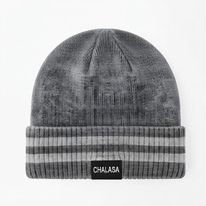 Best Selling 100% <b>Wool</b> Casual Drip Knit Jacquard Custom <b>Beanie</b> for Women & Men with Embroidery Logo - Product Image 4