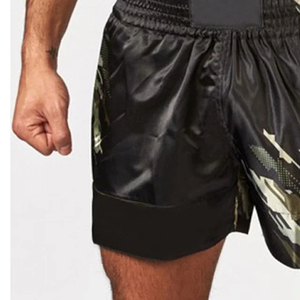 Shorts de boxe MMA en toile de polyester unisexe personnalisables en gros, avec logo frontal, respirants, séchage rapide, haute qualité, OEM, décontractés - Product Image 2