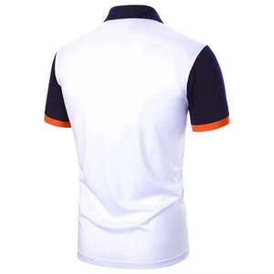 Chemise tricotée pour homme à manches courtes, unie, décontractée, blanche, marine, orange, avec poche, 100 % coton, personnalisable, vente en gros, OEM - Product Image 2
