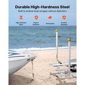 Pali Guida per Rimorchi Nautici con 46 Luci LED, 2 Pezzi, in Acciaio ad Alta Durezza, Regolabili, per Rimorchi di Imbarcazioni - Product Image 5