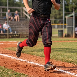 Camiseta de Béisbol Personalizada con Rayas Negras y Rojas, Largo hasta la Rodilla, Transpirable, 100% Poliéster, Nombre del Equipo Personalizado, Equipo de Softbol - Product Image 6