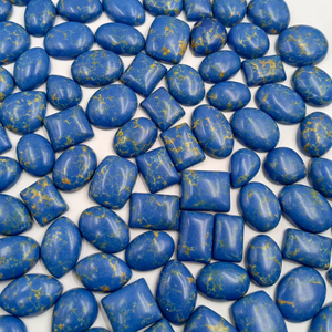 Lote al por mayor de piedras preciosas sueltas de lapislázuli azul natural pulido en forma ovalada/cojín/pera para fabricación de joyas - Product Image 1