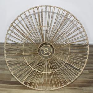 Tissé à la main jonc de mer jacinthe d'eau abat-jour en forme de cône couverture de lumière rustique naturelle écologique pour la décoration de la maison - Product Image 6