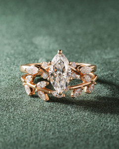 925 <b>Silver</b> <b>Solid</b> Pear Cut VVS Moissanite Trendy Wedding Engagement Ring 1.10 CT - Product Image 1