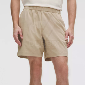 Custom Mens Plain Casual Shorts Lightweight Unisex Four-way Stretch 100% Polyester Classic Fit <b>Elastic</b> Waist Shorts - Product Image 5