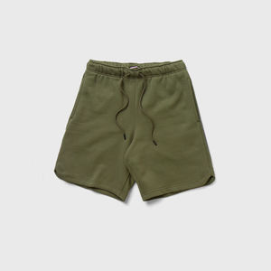 Pantalones Cortos de Verano para Hombre, Corte Regular, Color Verde Oliva Sólido, Ecológicos, 220 GSM, Cintura Media - Product Image 2