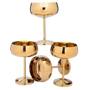 Copa de Vino Clásica Premium de Latón/Cobre, Reutilizable, de 300-450 ml, para el Hogar, Restaurantes, Bares y Eventos - Product Image 4