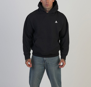 Sweat-shirts à capuche unisexes de haute qualité pour hommes, coupe oversize, personnalisables avec logo, en coton épais vierge - Product Image 2