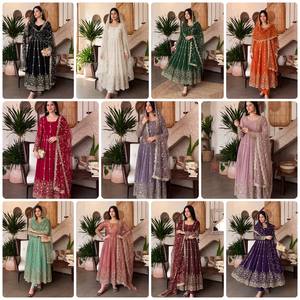 Vestido de seda para mujer, vestido bordado, vestido con lentejuelas, vestido de diseñador, conjunto de vestido, vestido de seda para fiesta, vestido festivo, vestido de boda - Product Image 6