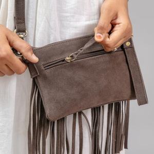 กระเป๋าทรงซองจดหมายลายสก๊อตประดับเพชรแบบทันสมัยมีซิปหนังเครื่องมือสำหรับฤดูใบไม้ร่วงสไตล์วินเทจ-ทันสมัย - Product Image 4