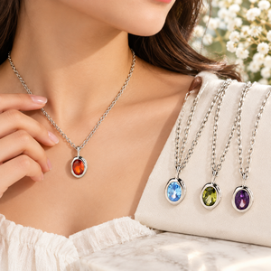 Collier pendentif en pierre précieuse quartz grenat - Collier artisanal plaqué argent, ensemble de collection, bijoux en cuivre/laiton, cadeau pour elle - Product Image 2