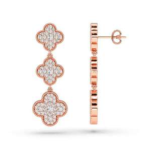 Lab Grown Diamond Earrings 10K 14K 18K Gold Platinum <b>Silver</b> <b>Stud</b> Earrings Wedding Daily Wear Fine Jewelry Collection - Product Image 6