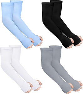 Manchons de compression anti-UV unisexes, couleur unie, rafraîchissants, pour le cyclisme, la pêche et la protection en extérieur - Product Image 1