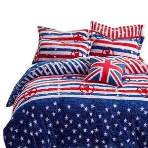 Literie multicolore 3 pièces bon marché ensemble de <span class=keywords><strong>draps</strong></span> et taie d'oreiller en microfibre de luxe de qualité gaufré à rayures - Product Image 4