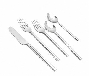 Modern Style Metal Cutlery <b>Sets</b> Luxury High Quality Stainless Steel Knife Fork Spoon <b>Flatware</b> <b>Sets</b> Silver Cutlery <b>Set</b> for Hotel - Product Image 3