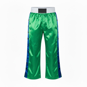 Pantalones de kickboxing para práctica de artes marciales, entrenamiento, competición, pantalones de entrenamiento para hombres y mujeres, pantalones de entrenamiento de combate, duraderos y ligeros - Product Image 1
