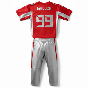 Uniforme de football américain sublimé sur mesure, logo personnalisé, tissu en maille respirant, vêtements d'équipe de football professionnels - Product Image 3