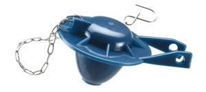 High Efficiency Water <b>Conserving</b> Blue PVC Toilet Tank Flapper Valve with Corrosion Resistant Metal Chain Link Connector - Product Image 2