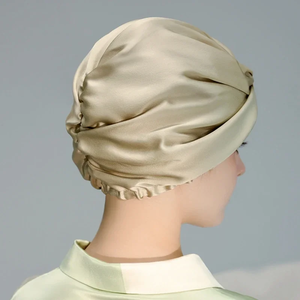 Bonnet de nuit en pure soie de mûrier, bonnet de sommeil en soie naturelle, turban anti-chute de cheveux, foulard de nuit en soie pour femme - Product Image 4