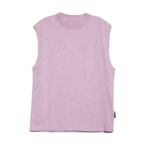 เสื้อกล้ามคอกลมแขนกุดผู้ชาย สีชมพูอ่อน แบบลำลอง ทรงพอดีตัว - Product Image 4