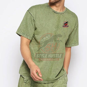 Camiseta de Algodón 100% para Adultos, Lavado Ácido, Transpirable, Manga Corta, Camiseta de Verano de Alta Calidad - Product Image 2