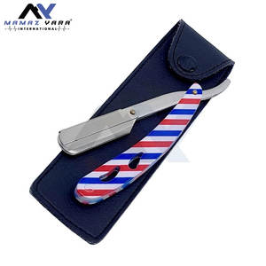 Navajas de Barbero con Diseño Personalizado, Múltiples Diseños de Mango, Navajas con Estampado de Bandera de EE. UU. y Dólar - Product Image 5