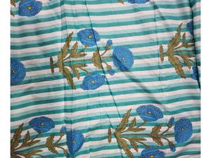 Tissu en coton 100% à imprimé floral rayé rose, imprimé numériquement à la main, au meilleur prix de gros et à usages multiples - Product Image 5