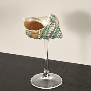 Vaso de chupito de martini de concha marina natural, copa de cóctel de concha azul, regalo de boda en la playa, eventos con temática náutica - Product Image 5