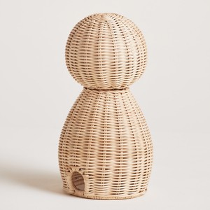 Cane webbing bedside lamps best quality natural wooden rattan <b>table</b> lamp lighting centerpieces - Product Image 3