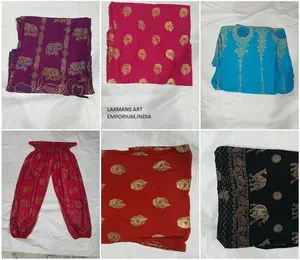Hot Selling Nieuwe Stijl Katoen Gouden Bedrukte Multi-Gekleurde Broek/Pyjama Groothandel Van India