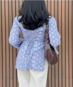 เสื้อผ้าฝ้ายพิมพ์ลายดอกลาเวนเดอร์สำหรับผู้หญิง สไตล์ลำลองแบบชาติพันธุ์ ทรงหลวม ใส่ได้ทุกฤดู สไตล์อินเดีย ปากีสถาน รุ่น 86228 SAHAJANAND- SI:-406 - Product Image 2