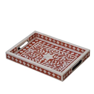 Plateau de service rond OSCO INTERNATIONAL en bois Art Déco avec fonction tactile pour hôtels, restaurants, cuisines et maisons - Product Image 2