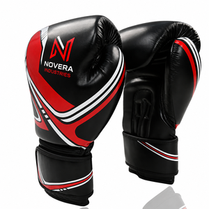 Gants de boxe personnalisés respirants, imperméables, à doigts entiers, pour entraînement et sparring professionnels, en cuir premium à lacets - Product Image 4